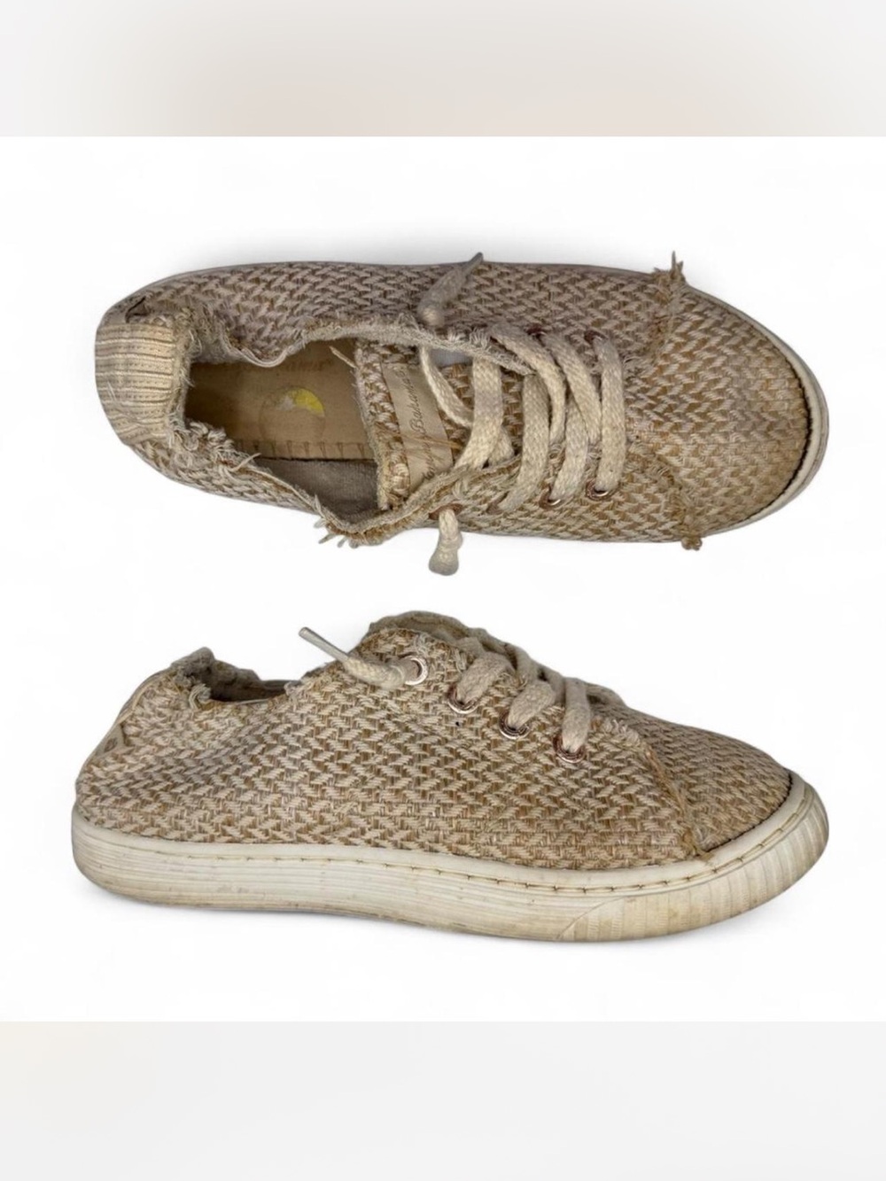 Tommy Bahama Women's Woven Linen Straw slip-on Sneakers